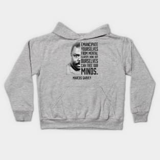 Emancipate yourselves from mental slavery, Marcus Garvey, Black History Kids Hoodie